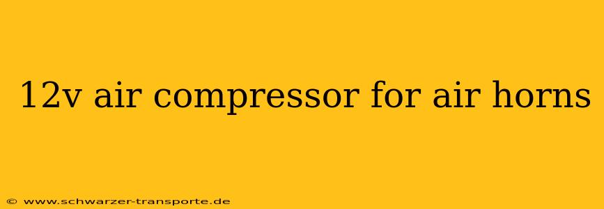 12v air compressor for air horns
