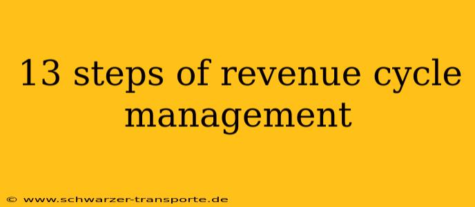 13 steps of revenue cycle management