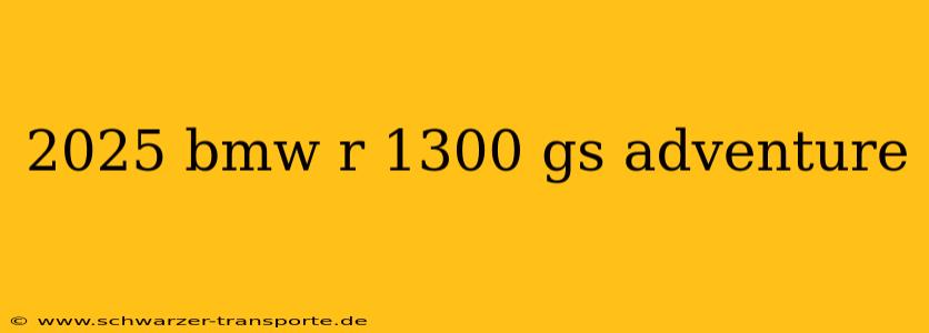 2025 bmw r 1300 gs adventure