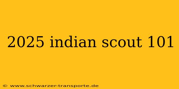 2025 indian scout 101