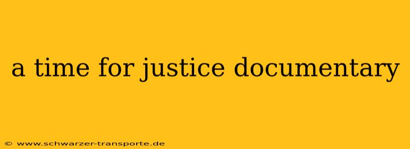 a time for justice documentary