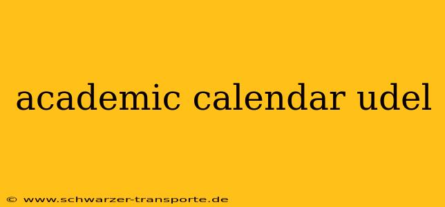 academic calendar udel