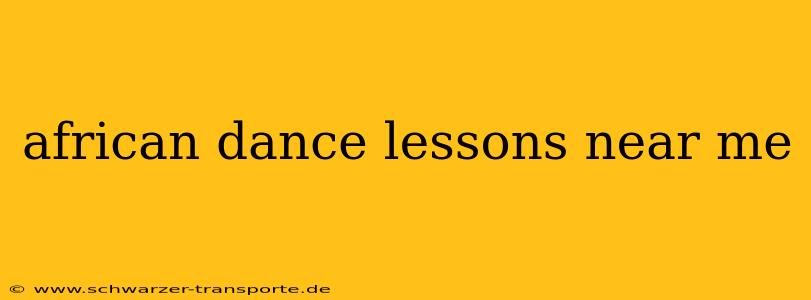 african dance lessons near me