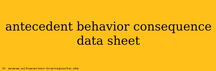 antecedent behavior consequence data sheet