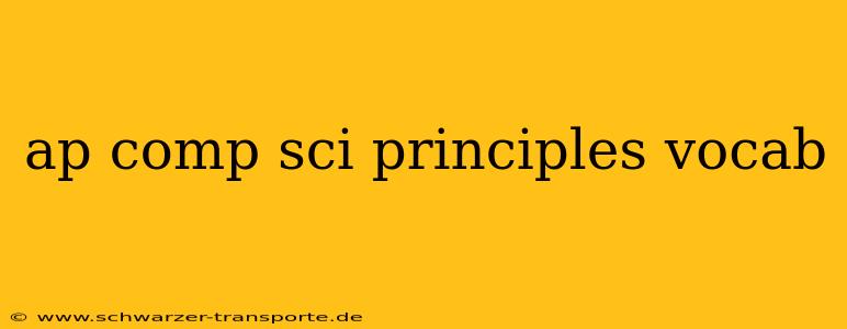 ap comp sci principles vocab