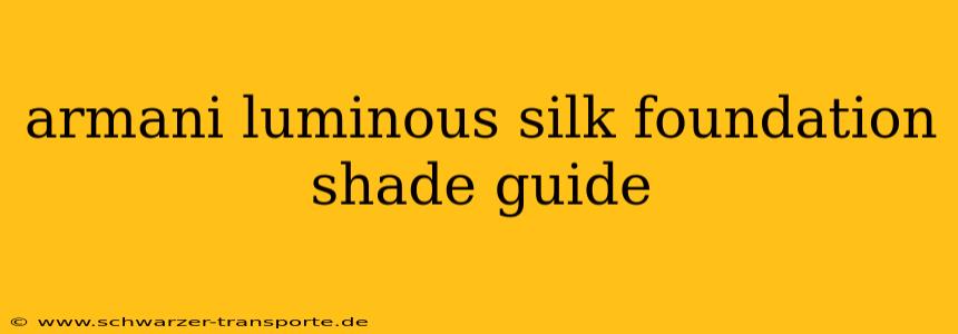 armani luminous silk foundation shade guide