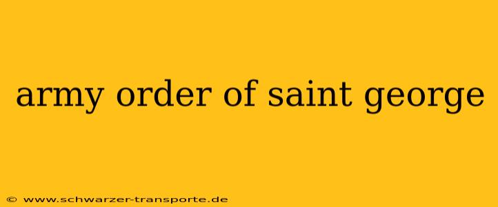 army order of saint george