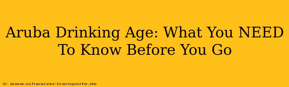 Aruba Drinking Age: What You NEED To Know Before You Go