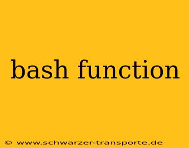 bash function