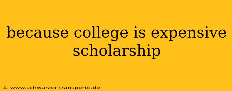 because college is expensive scholarship
