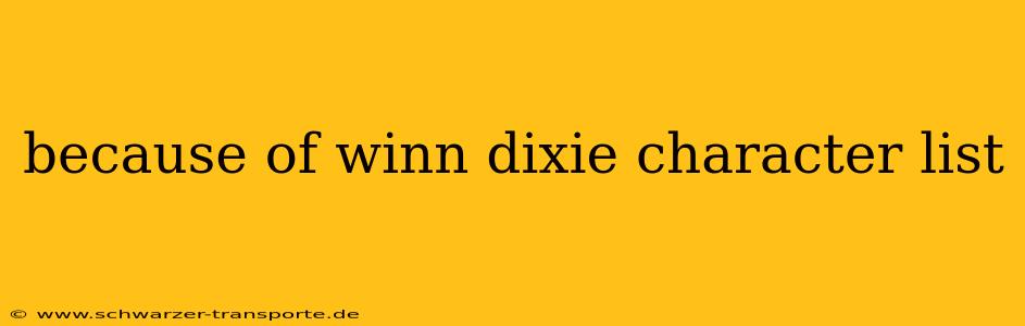 because of winn dixie character list