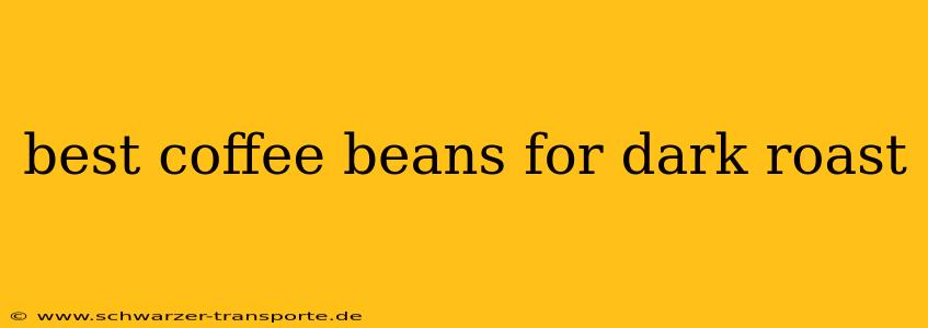 best coffee beans for dark roast