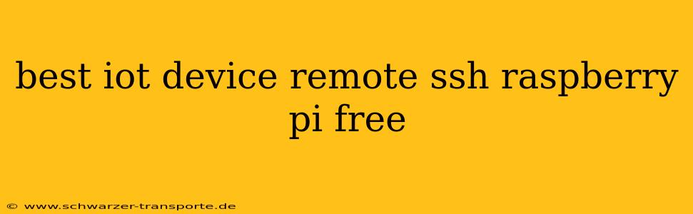 best iot device remote ssh raspberry pi free