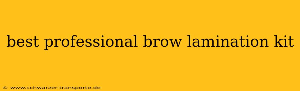 best professional brow lamination kit