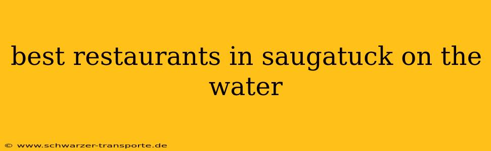 best restaurants in saugatuck on the water