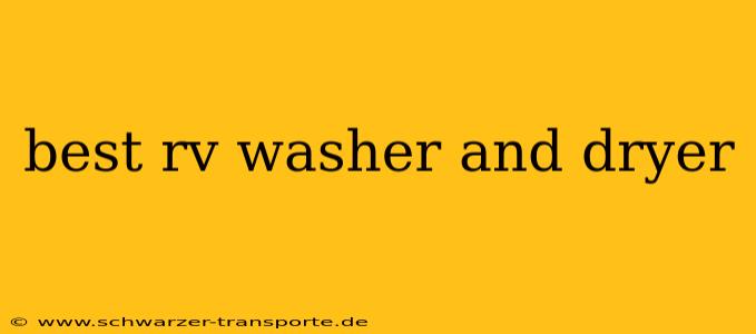 best rv washer and dryer