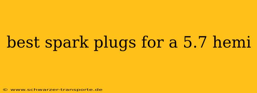 best spark plugs for a 5.7 hemi