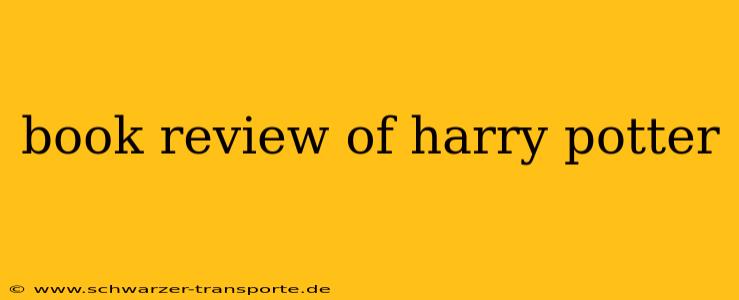 book review of harry potter