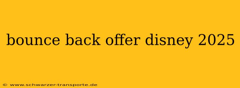 bounce back offer disney 2025