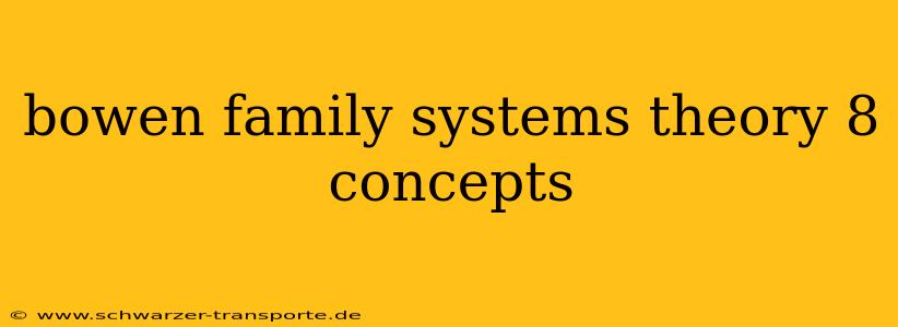 bowen family systems theory 8 concepts