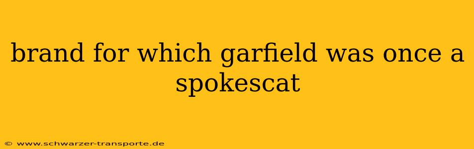 brand for which garfield was once a spokescat