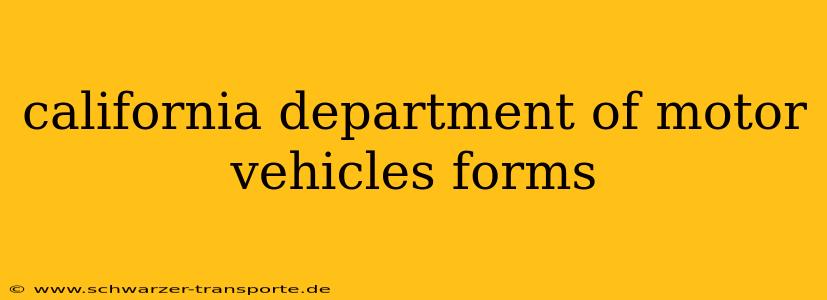 california department of motor vehicles forms