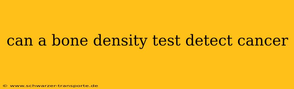 can a bone density test detect cancer