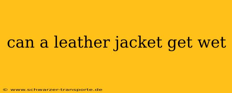 can a leather jacket get wet