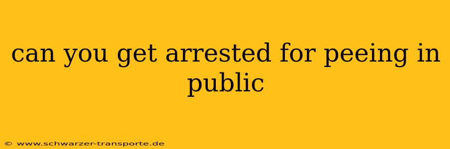 can you get arrested for peeing in public