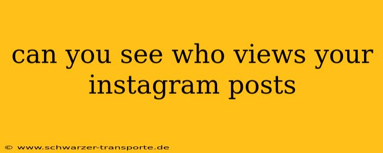 can you see who views your instagram posts