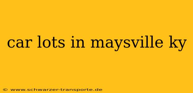 car lots in maysville ky