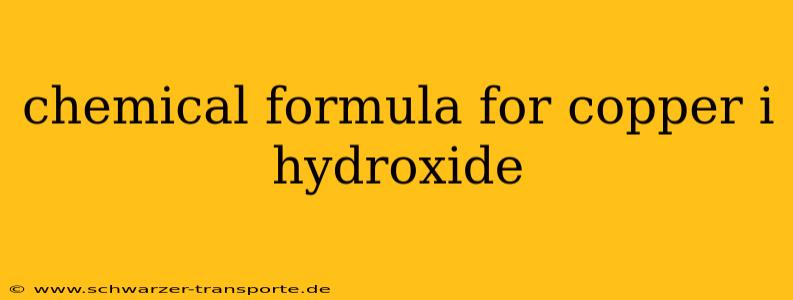 chemical formula for copper i hydroxide