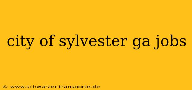city of sylvester ga jobs
