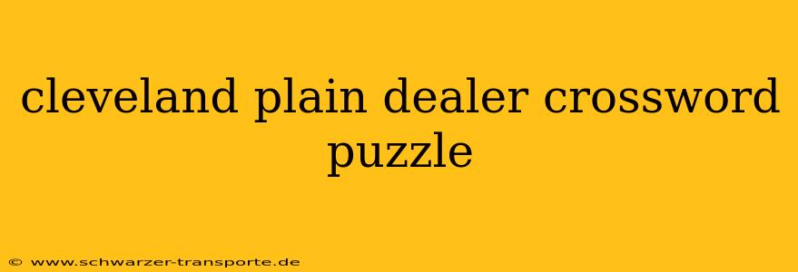 cleveland plain dealer crossword puzzle