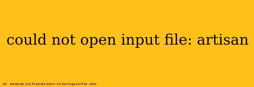 could not open input file: artisan
