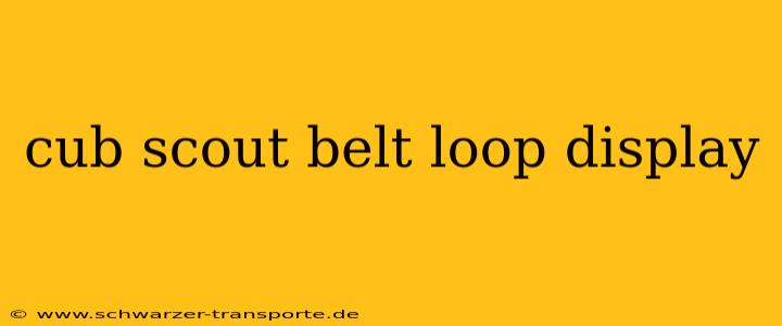 cub scout belt loop display
