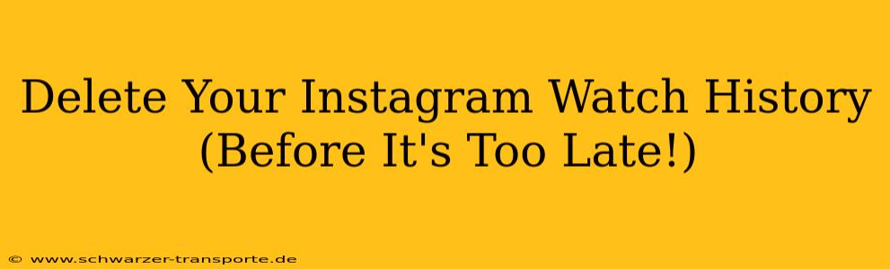Delete Your Instagram Watch History (Before It's Too Late!)