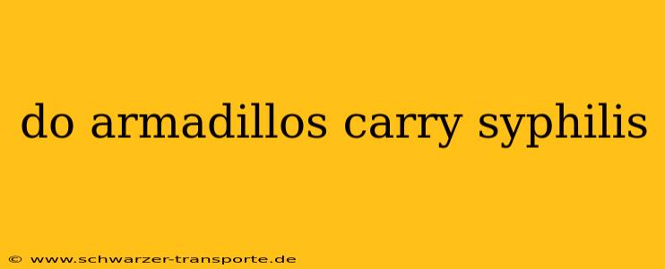 do armadillos carry syphilis