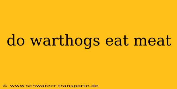 do warthogs eat meat