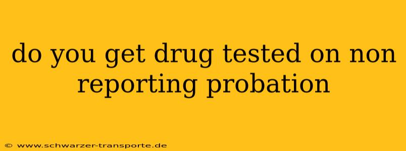 do you get drug tested on non reporting probation