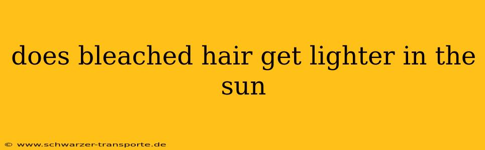 does bleached hair get lighter in the sun