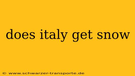does italy get snow