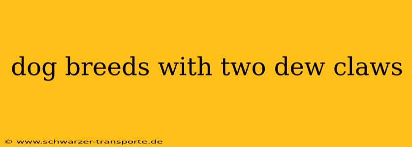 dog breeds with two dew claws