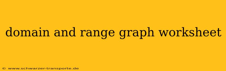 domain and range graph worksheet