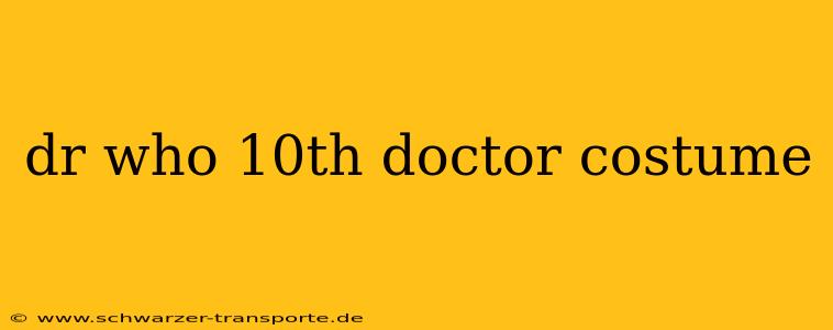 dr who 10th doctor costume