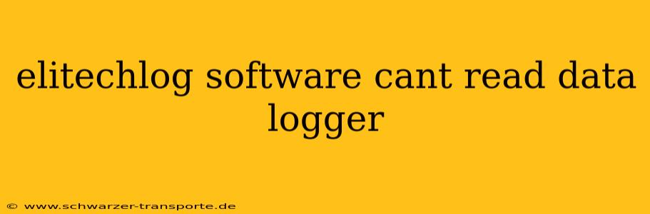 elitechlog software cant read data logger