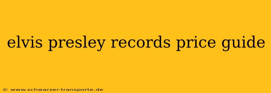 elvis presley records price guide