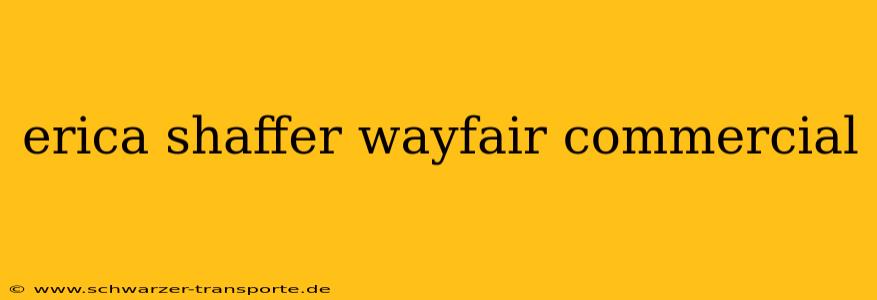 erica shaffer wayfair commercial
