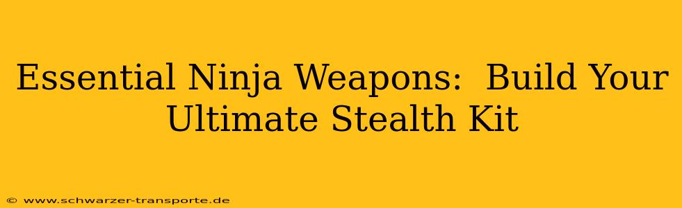 Essential Ninja Weapons:  Build Your Ultimate Stealth Kit