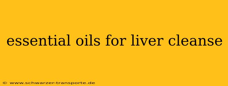 essential oils for liver cleanse